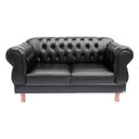 Ver imagem 2 de Namoradeira Chesterfield Elisabeth Capitonê SALA DE ESTAR E RECEPÇÃO COURINO PRETO 2 L