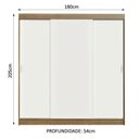 Ver imagem 4 de Guarda-roupa Casal Madesa Reno 3 Portas de Correr
