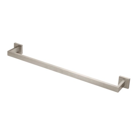 Porta Toalha Banho Barra Quadrado Inox Escovado 100% Metal