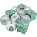 Ver imagem 1 de Kit 33 Peças Enfeite Tubo Natalino Árvore Natal Verde 5cm
