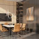 Ver imagem 1 de Kit com 2 Cadeiras Office Base Fixa em Aço Cromado e Couro Ecologico Austin Marrom/Caramelo