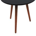 Ver imagem 7 de Tripé Mesa Lateral Tampo MDF e Pés Madeira Eucalipto Maciço - Amêndoa Preto