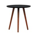 Ver imagem 5 de Tripé Mesa Lateral Tampo MDF e Pés Madeira Eucalipto Maciço - Amêndoa Preto