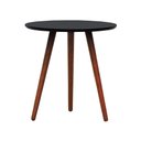 Ver imagem 4 de Tripé Mesa Lateral Tampo MDF e Pés Madeira Eucalipto Maciço - Amêndoa Preto
