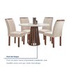 Conjunto Mesa Tampo Redondo Plus Vidro Kansas 100cm 4 Cadeiras Arizona - 8