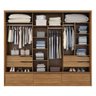 Guarda Roupa Casal 3 Portas com Espelho e 7 Gavetas Lounge Amêndola Touch - 3