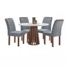 Conjunto Mesa Tampo Redondo Plus Vidro Kansas 100cm 4 Cadeiras Arizona - 14