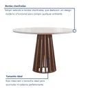 Ver imagem 4 de Conjunto Mesa Tampo Redondo Plus Vidro Kansas 100cm 4 Cadeiras Arizona