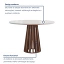 Ver imagem 3 de Conjunto Mesa Tampo Redondo Plus Vidro Kansas 100cm 4 Cadeiras Arizona