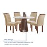 Conjunto Mesa Tampo Redondo Plus Vidro Kansas 100cm 4 Cadeiras Arizona - 8