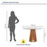 Conjunto Mesa Tampo Redondo Plus Vidro Kansas 100cm 4 Cadeiras Arizona - 9