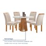 Conjunto Mesa Tampo Redondo Plus Vidro Kansas 100cm 4 Cadeiras Arizona - 8