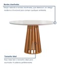 Ver imagem 4 de Conjunto Mesa Tampo Redondo Plus Vidro Kansas 100cm 4 Cadeiras Arizona