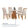 Conjunto Mesa Tampo Redondo Plus Vidro Kansas 100cm 4 Cadeiras Arizona - 8