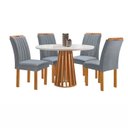 Ver imagem 3 de Conjunto Mesa Tampo Redondo Plus Vidro Kansas 100cm 4 Cadeiras Arizona