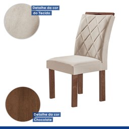 Conjunto Mesa Tampo Redondo Plus Vidro Kansas 100cm 4 Cadeiras Arthus - 6