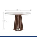 Ver imagem 7 de Conjunto Mesa Tampo Redondo Plus Vidro Kansas 100cm 4 Cadeiras Arthus