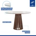 Ver imagem 2 de Conjunto Mesa Tampo Redondo Plus Vidro Kansas 100cm 4 Cadeiras Arthus