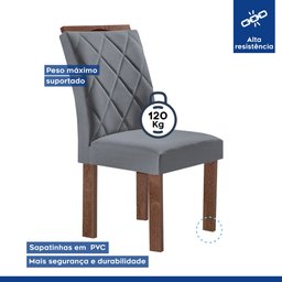 Conjunto Mesa Tampo Redondo Plus Vidro Kansas 100cm 4 Cadeiras Arthus - 5