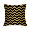 Ver imagem 3 de Kit com 4 Capas para Almofadas Decorativas Folhas Pretas com Dourado