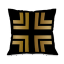 Ver imagem 5 de Kit com 4 Capas para Almofadas Decorativas Folhas Pretas com Dourado