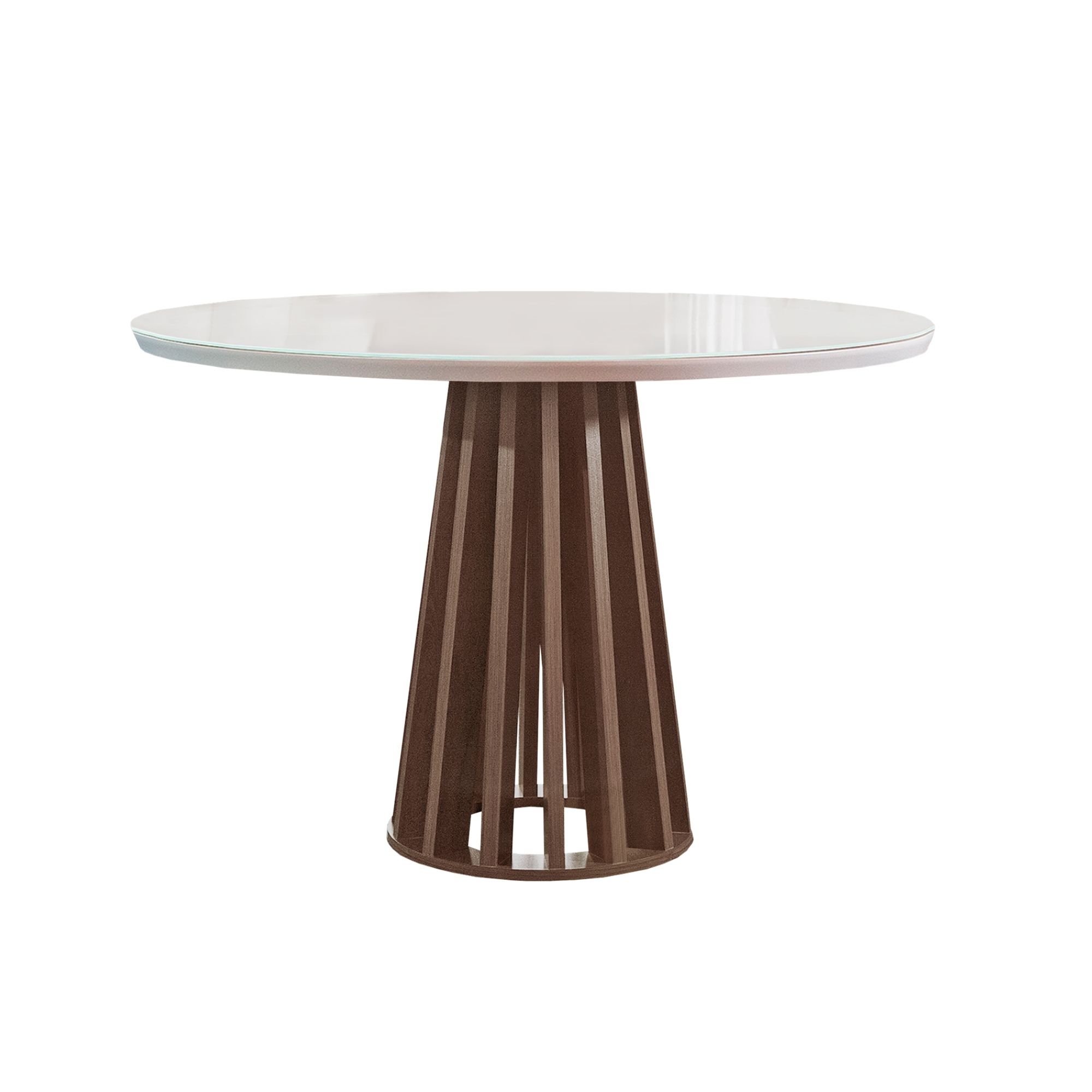 Conjunto Mesa Tampo Redondo Plus Vidro Kansas 100cm 4 Cadeiras Arthus - 9