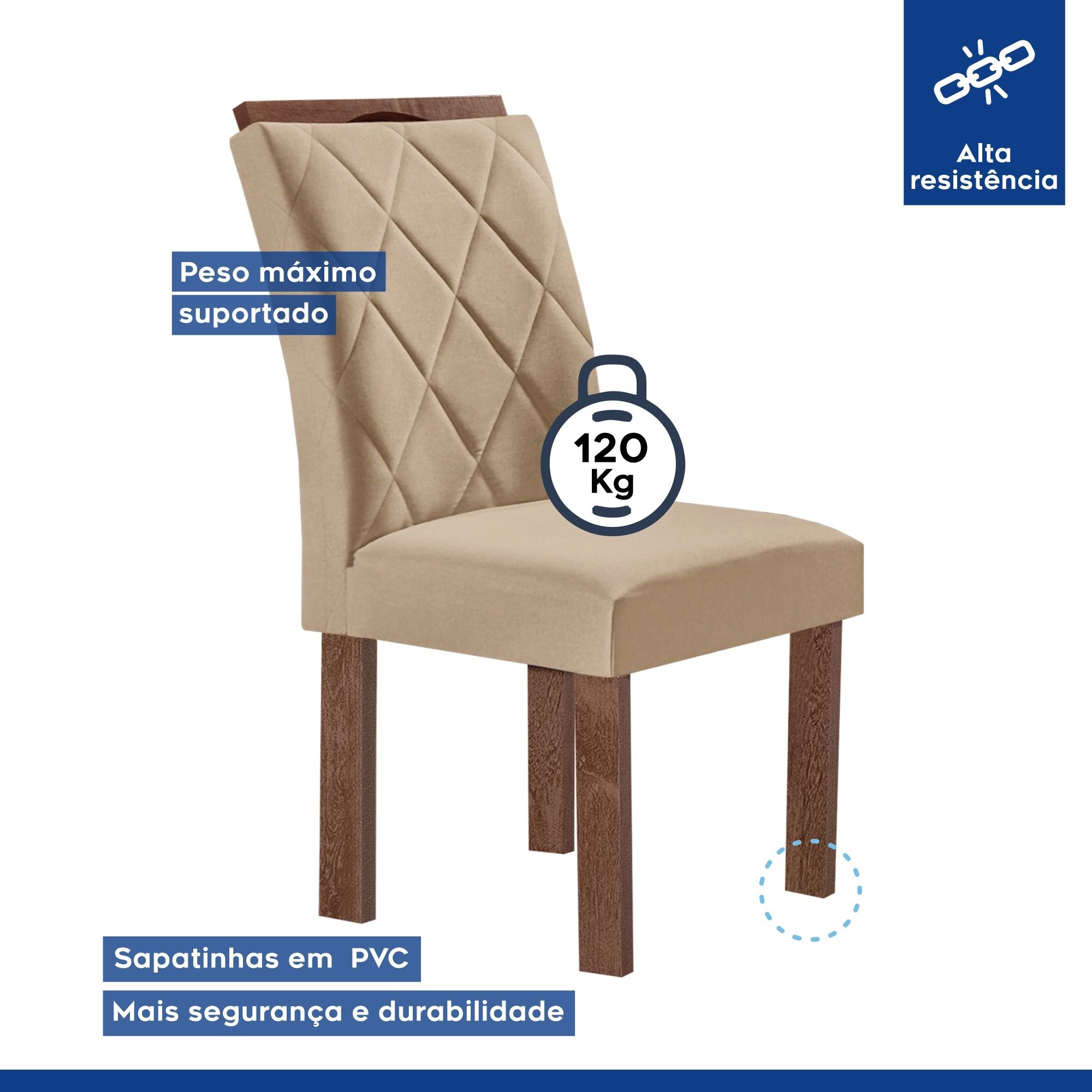 Conjunto Mesa Tampo Redondo Plus Vidro Kansas 100cm 4 Cadeiras Arthus - 5