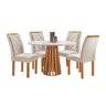 Conjunto Mesa Tampo Redondo Plus Vidro Kansas 100cm 4 Cadeiras Arthus - 11