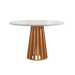 Conjunto Mesa Tampo Redondo Plus Vidro Kansas 100cm 4 Cadeiras Arthus - 9