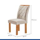 Ver mais imagens de Conjunto Mesa Tampo Redondo Plus Vidro Kansas 100cm 4 Cadeiras Arthus Bege/Cinamomo/Off White/Suede