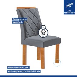 Conjunto Mesa Tampo Redondo Plus Vidro Kansas 100cm 4 Cadeiras Arthus - 5