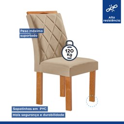 Conjunto Mesa Tampo Redondo Plus Vidro Kansas 100cm 4 Cadeiras Arthus - 5