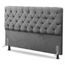 Cabeceira Cama Box Casal Lylla 140cm Capitonê com Frame Suede Cinza - Abmaza - 1