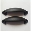 Ver imagem 1 de Puxador Cama Box Baú Reforçado Preto 2 Unidades Acompanha Parafuso 3,5x25mm