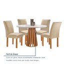Ver mais imagens de Conjunto Mesa Tampo Redondo Pluis Vidro Kansas 100cm 4 Cadeiras Canela