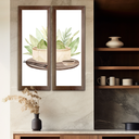 Ver imagem 2 de Kit 2 Quadros Decorativos para Cozinha Área Goumet Kitnet Ervas Temperos Frutas 60cm