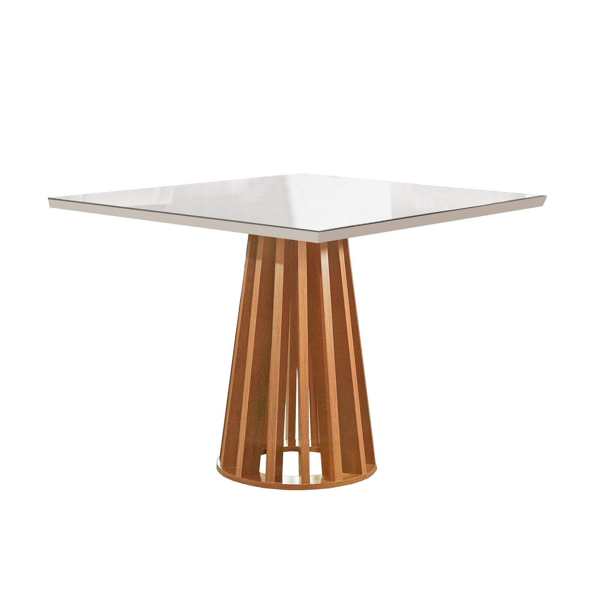 Conjunto Mesa Tampo Slim Plus Vidro Kansas 100cm 4 Cadeiras Arizona - 10