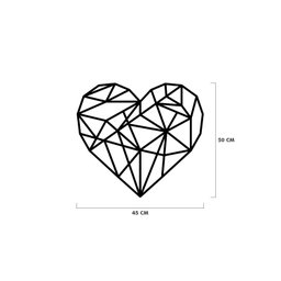Escultura de Parede Decorativo Amor Coração Mdf 6mm 50x45cm - 3
