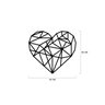 Escultura de Parede Decorativo Amor Coração Mdf 6mm 50x45cm - 3
