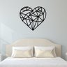 Escultura de Parede Decorativo Amor Coração Mdf 6mm 50x45cm - 2