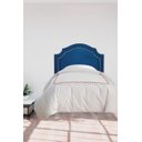 Ver imagem 2 de Cabeceira Provençal Solteiro Azul Escuro Courino com Tachas