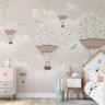 Papel de Parede Balãozinho Menina Infantil Rosa para Quarto de Bebê M² Vr56 - 4