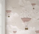Ver imagem 2 de Papel de Parede Balãozinho Menina Infantil Rosa para Quarto de Bebê M² Vr56
