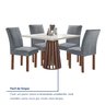 Conjunto Mesa Tampo Slim Plus Vidro Kansas 100cmx100cm 4 Cadeiras Canela - 8