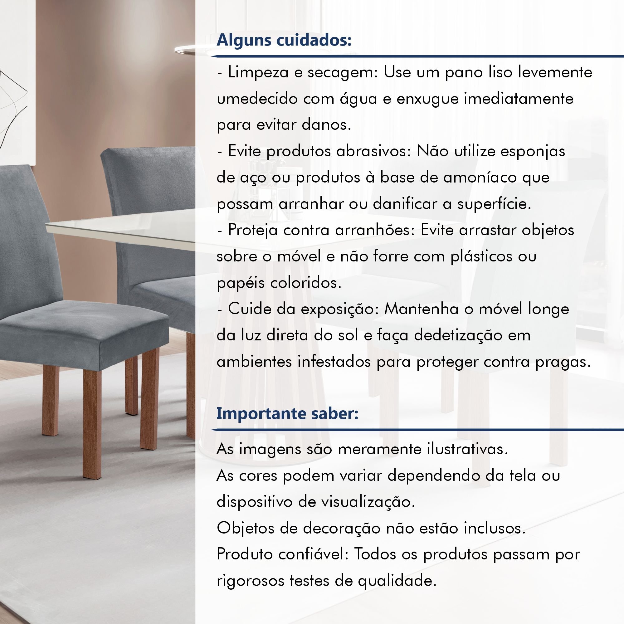 Conjunto Mesa Tampo Slim Plus Vidro Kansas 100cmx100cm 4 Cadeiras Canela - 13