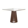 Conjunto Mesa Tampo Slim Plus Vidro Kansas 100cmx100cm 4 Cadeiras Canela - 11