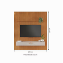 Ver imagem 3 de Painel Riso Ripado 2,40x2,07cm com Nicho Jcm Cinamomo/off