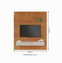 Ver imagem 3 de Painel Riso Ripado 2,40x2,07cm com Nicho Jcm Cinamomo/off