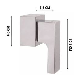 Acabamento P Registro Base Deca Quadrado Cromado até 1'' Pol Pressão Gaveta Geral Metal Premium Pmx - 3