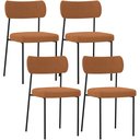 Ver imagem 1 de Kit 04 Cadeiras Decorativa para Sala de Jantar Melina L02 Bouclê Terracota - Lyam Decor
